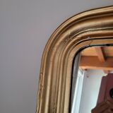 Louis Philippe wooden and gilded stucco mirror