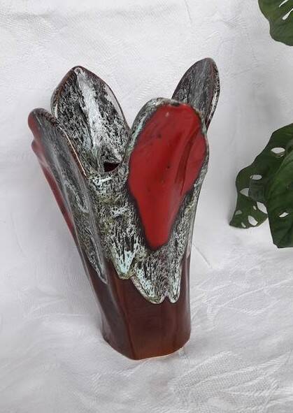 Vase sculptural vintage signé Paulette 24 – Céramique artistique – Vallauri