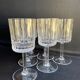 Verres à vin blanc art déco en cristal soufflé et taillé