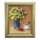 Painting Oil canvas mounted on panel, Still life with bouquet Nadine Chatre