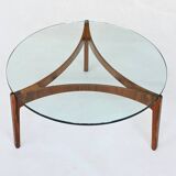 Sven Ellekaer sculptural coffee table rosewood Linneberg Denmark 1962