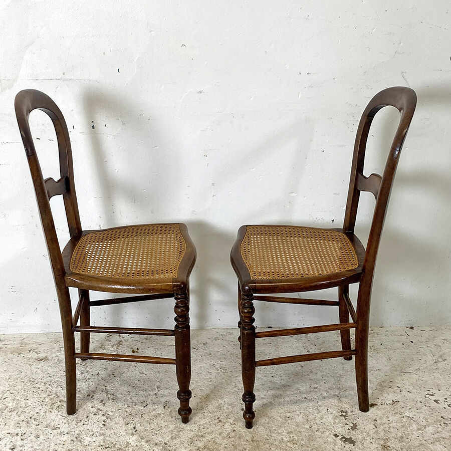Pair of Louis Philippe canned chairs