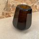 Antique daum nancy octagonal vase brown glass made in france 1930 vintage