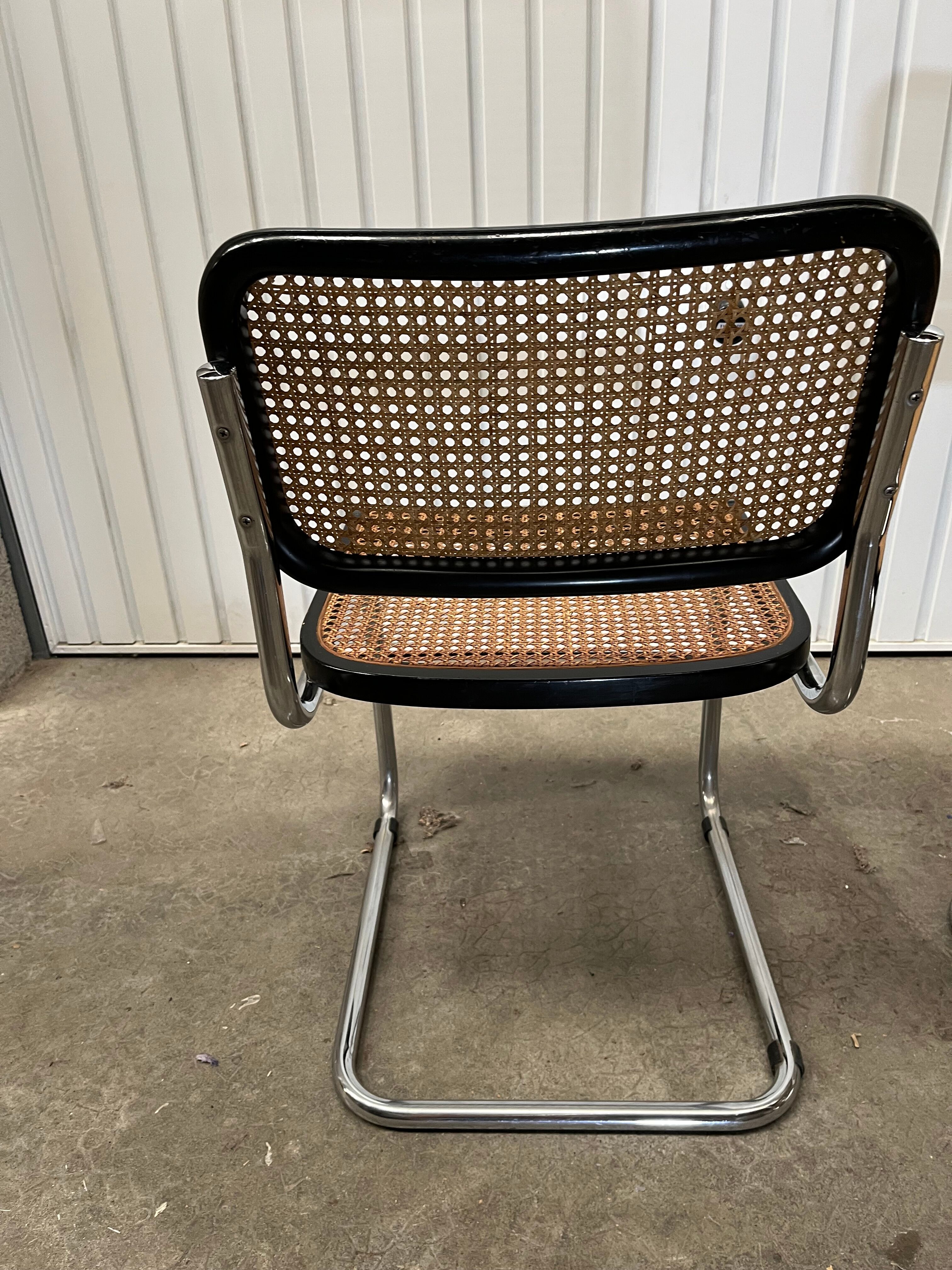 Serie of 4 Cesca B32 chairs by Marcel Breuer