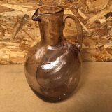 Old refresher pitcher biot glassware bubble blown glass