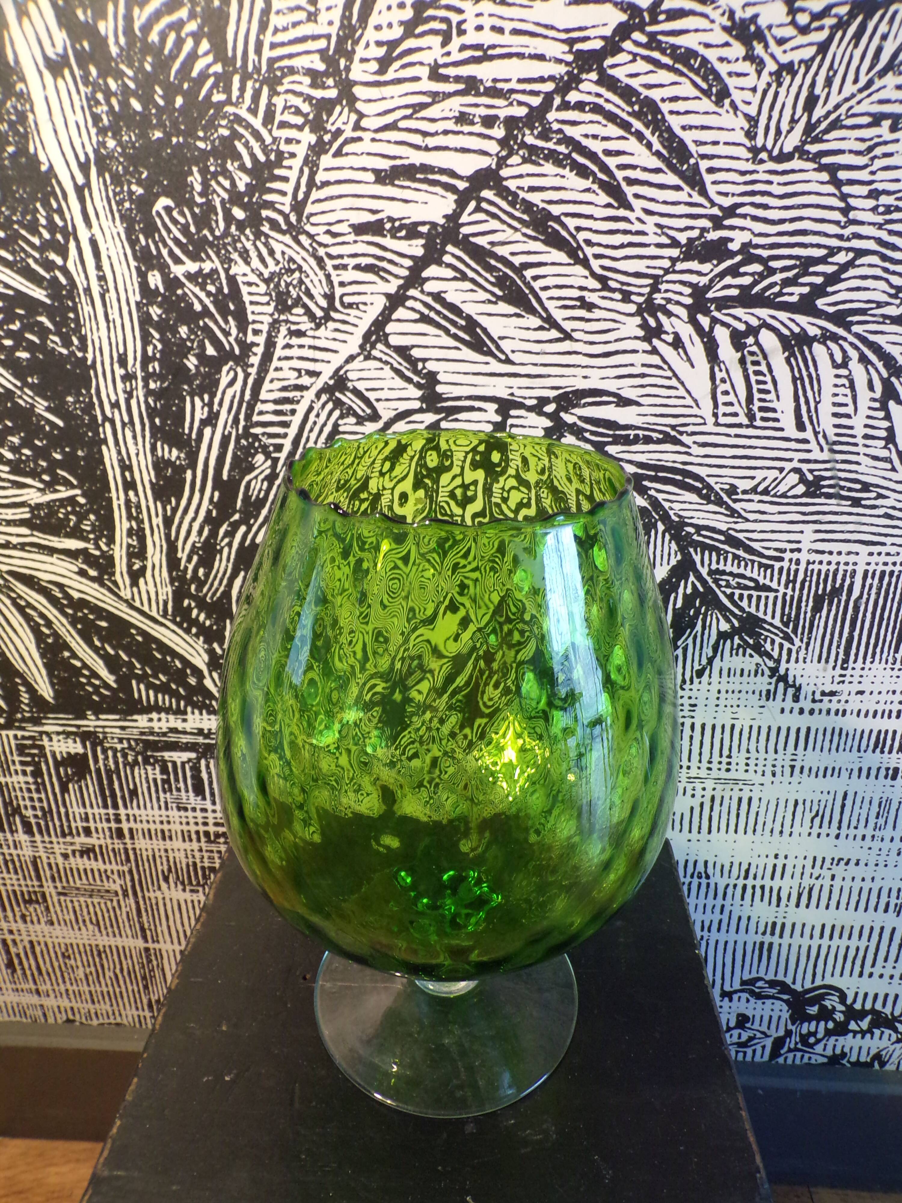 Empoli green vase h=28 cm