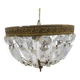 Art deco ceiling light or pendant lamp with tassels and brass. 22 rows.