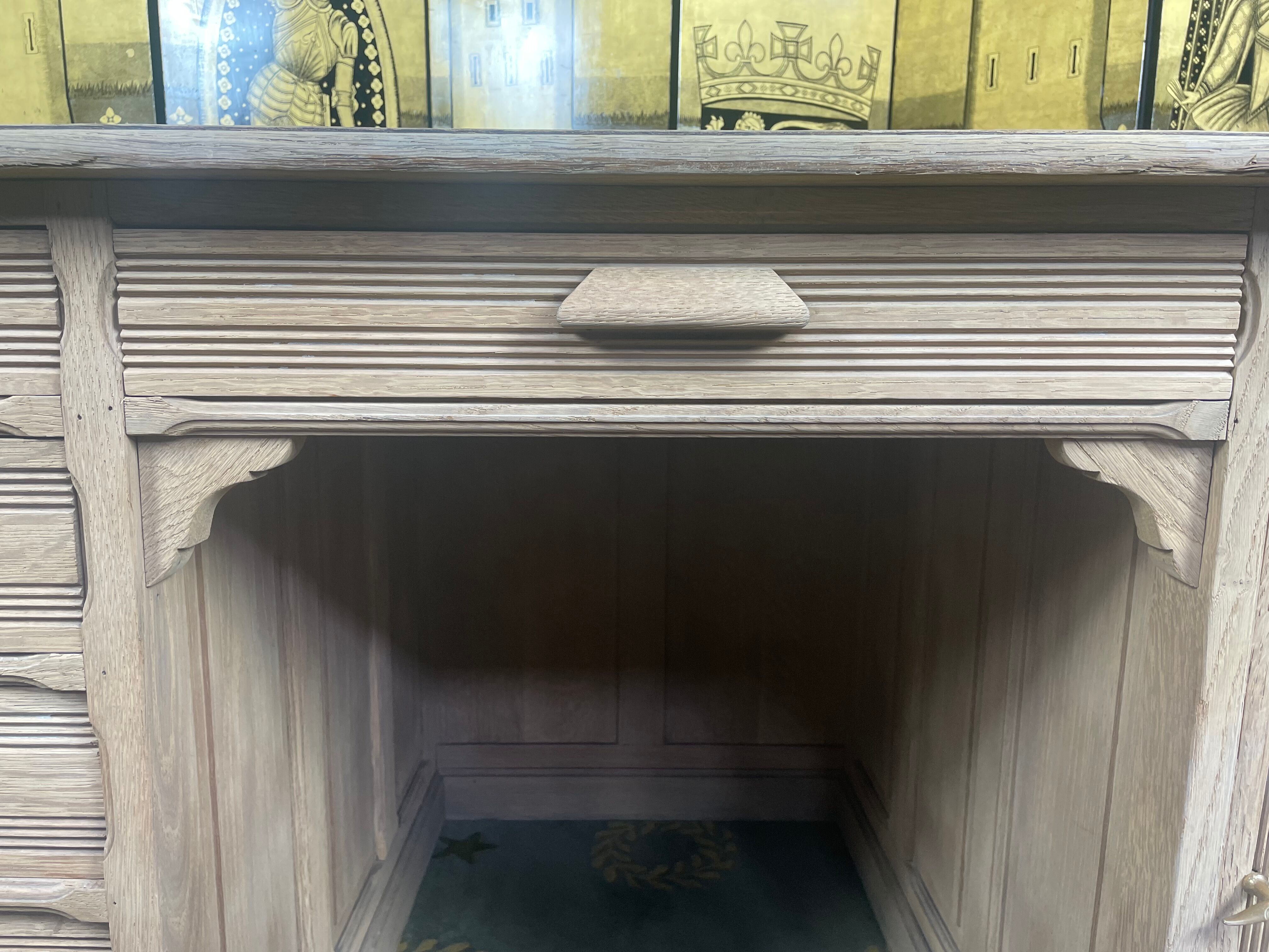 Administrative office in scrubbed solid oak