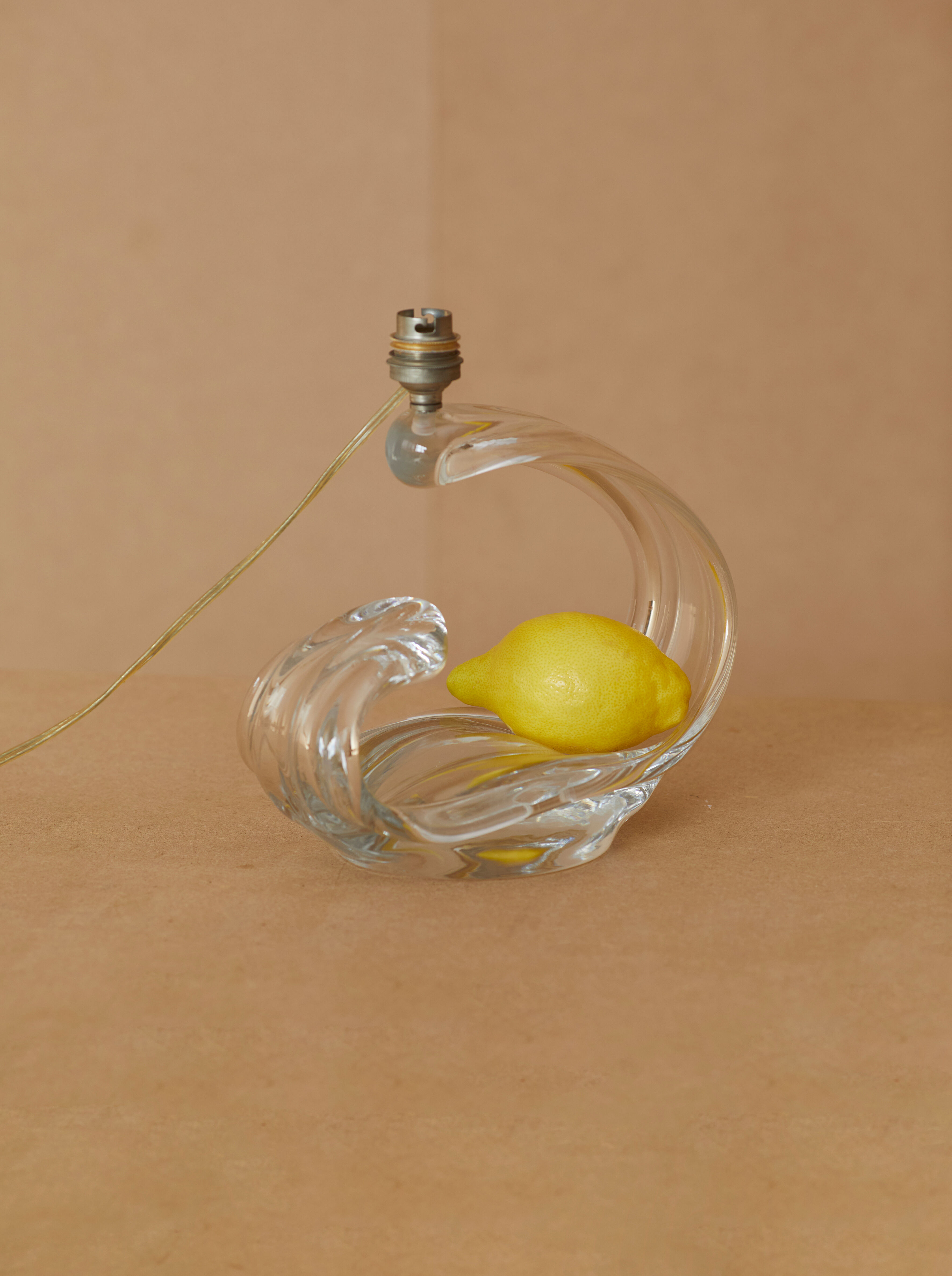 Crystal lamp foot Maison Daum France circa 1960