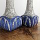 Danish table lamps in blue glaze by Marianne Starck for MA&S 1960s, set of 2