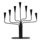 Gunnar Ander Black Metal And Copper Candelabra, For Ystad Metall, 1960s