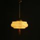Art Deco Stab-Pendant Light with Marbled Glass Shade, Germany 1930s