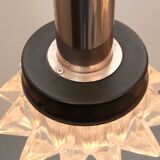1970s pendant cascade lamp in chrome and glass