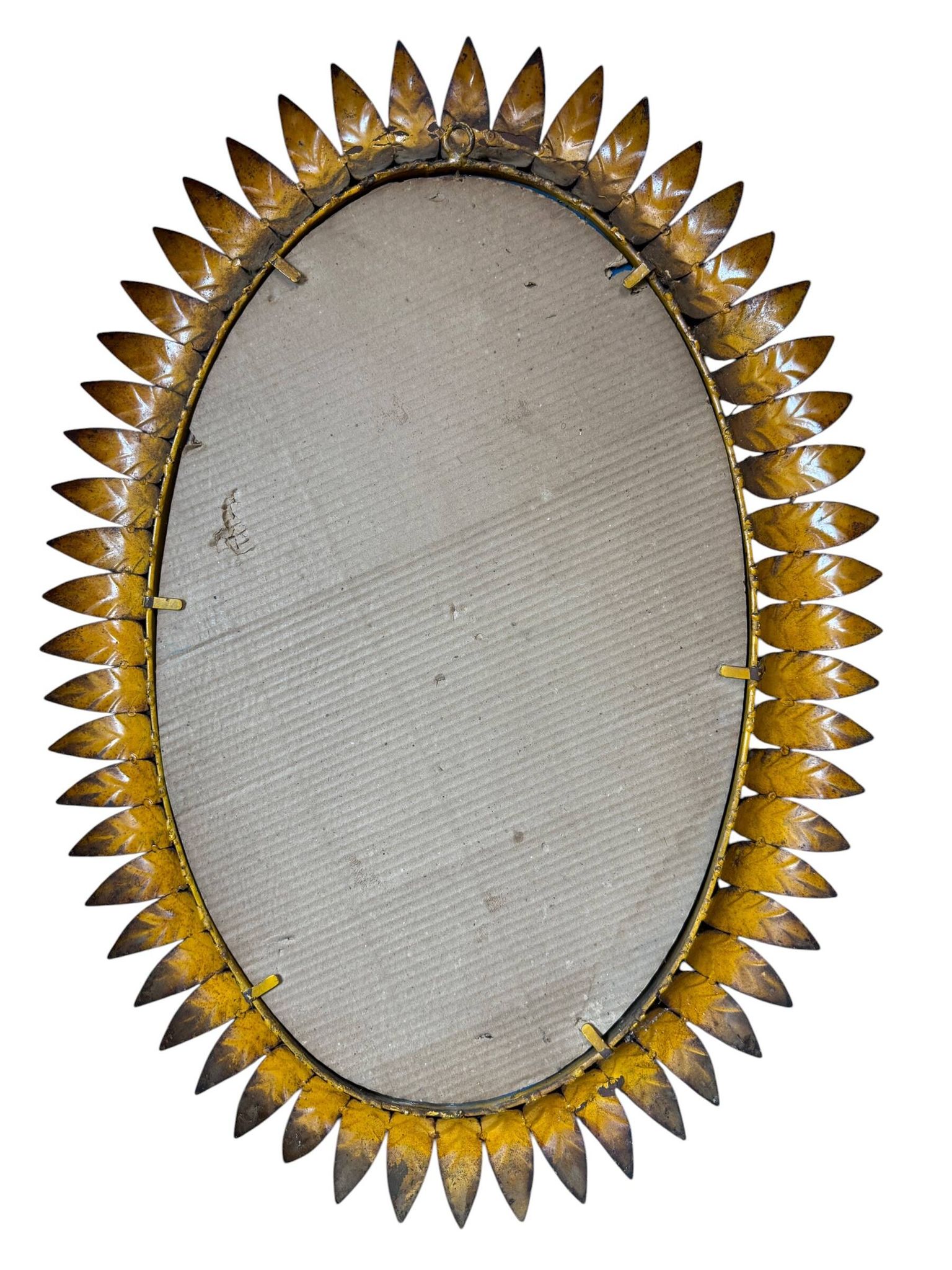Miroir soleil en fer forgé des années 50 Italie