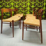 Set of 6 Møller teak chairs 1960
