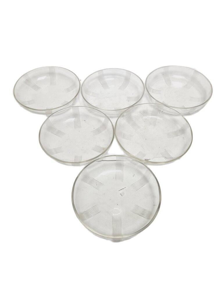 Vintage Art Deco dessert plates, 1930s, set of 6