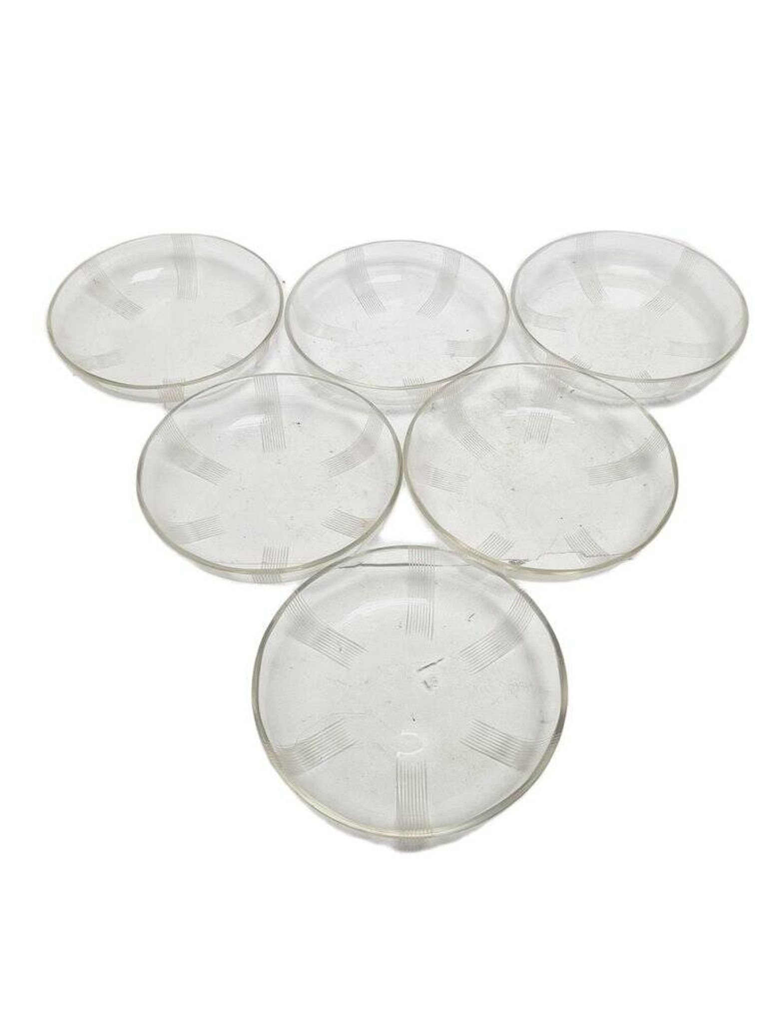 Vintage Art Deco dessert plates, 1930s, set of 6