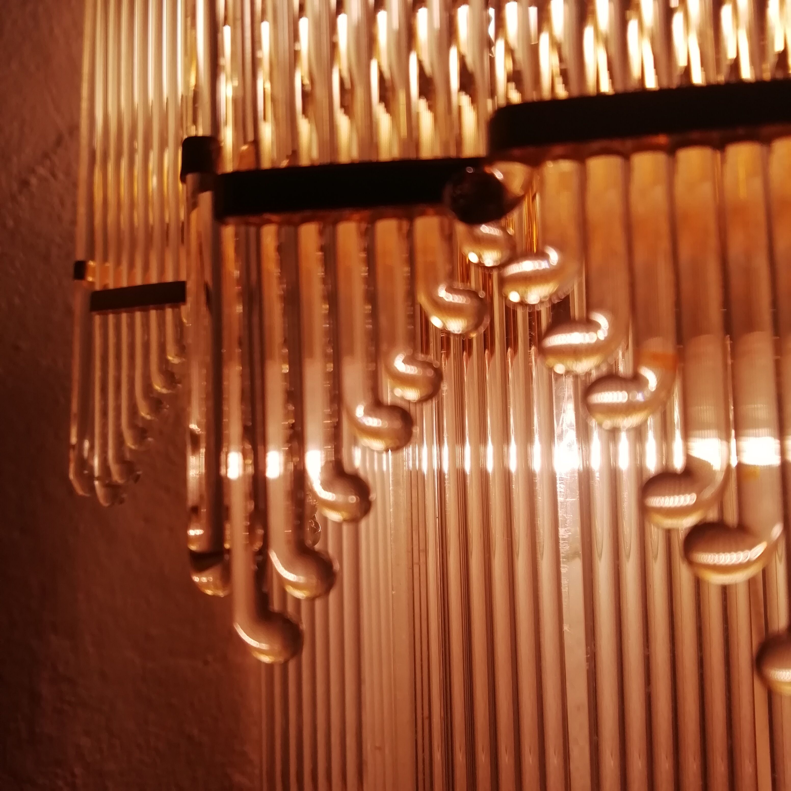 Lamp glass wall lamp 1980