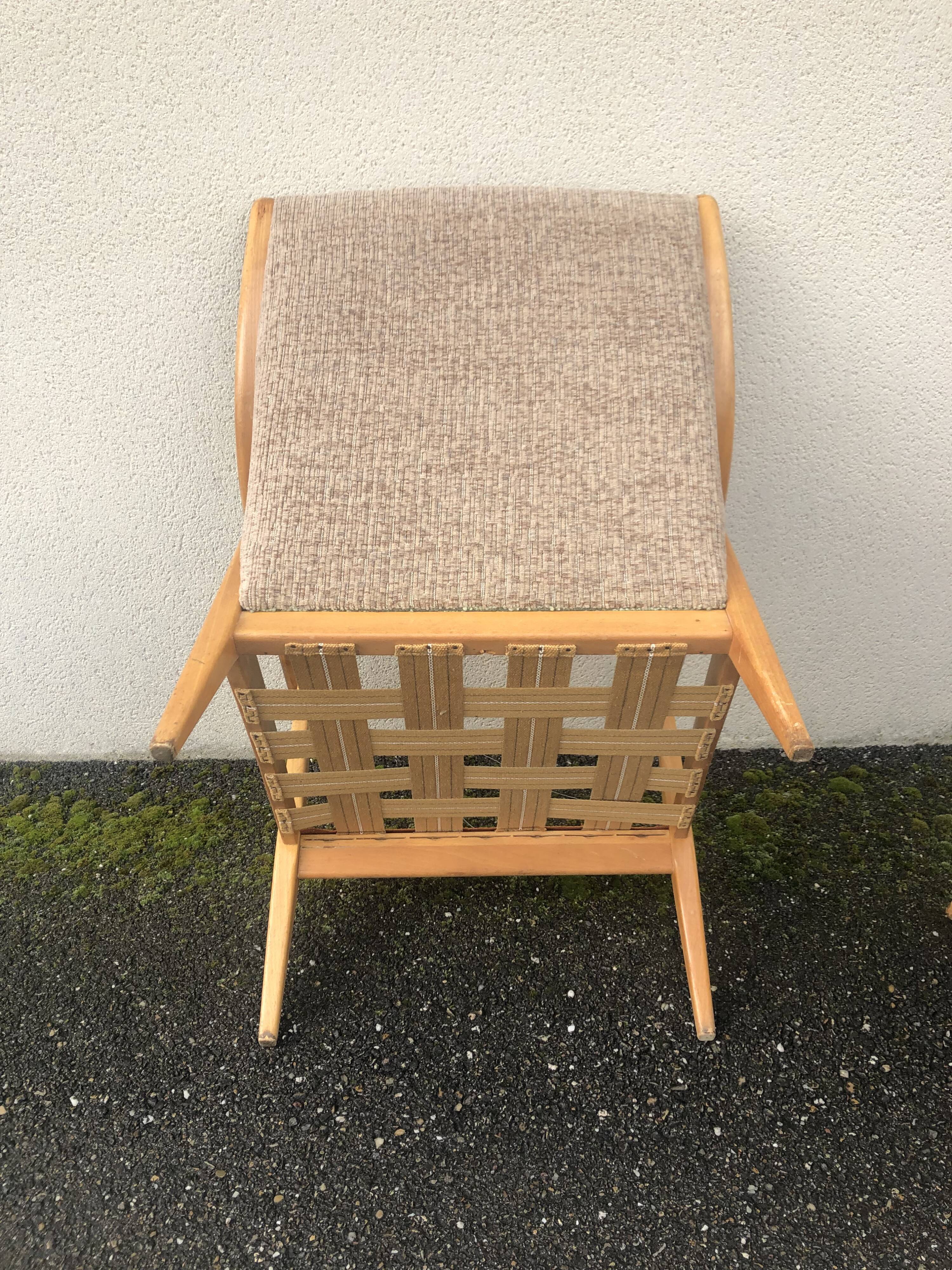 Scandinavian style armchairs blond wood 60s