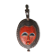 African wooden mask, face topped with a bird.