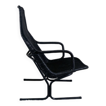 Rattan Model 514 C Lounge Chair By Dirk Van Sliedregt For Gebr. Jonkers