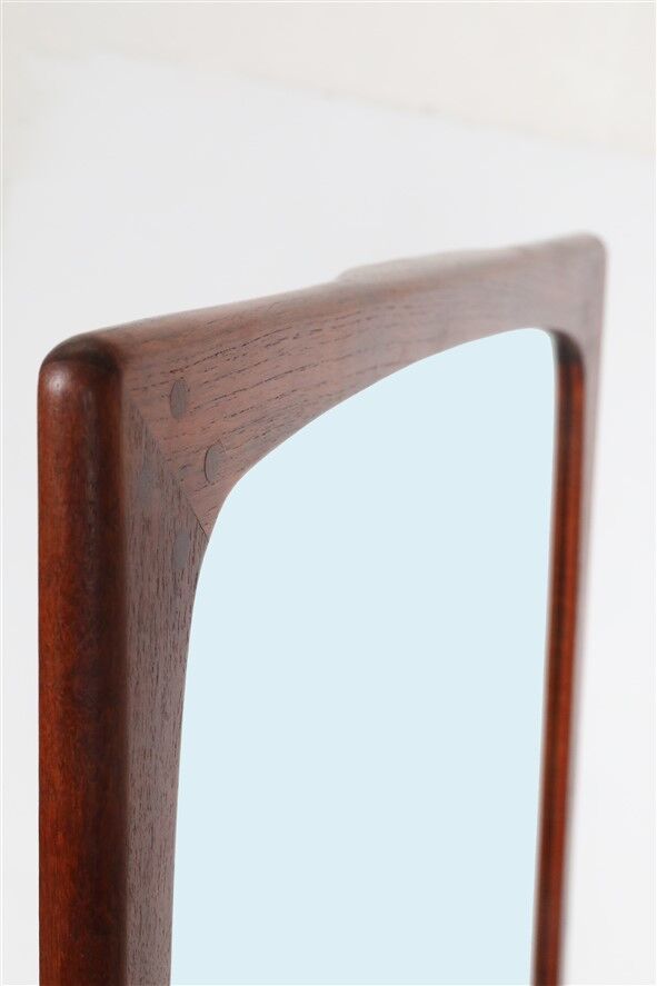 Big mid-century teak mirror / Asbjørn Møbler / Danish modern design / 1960s