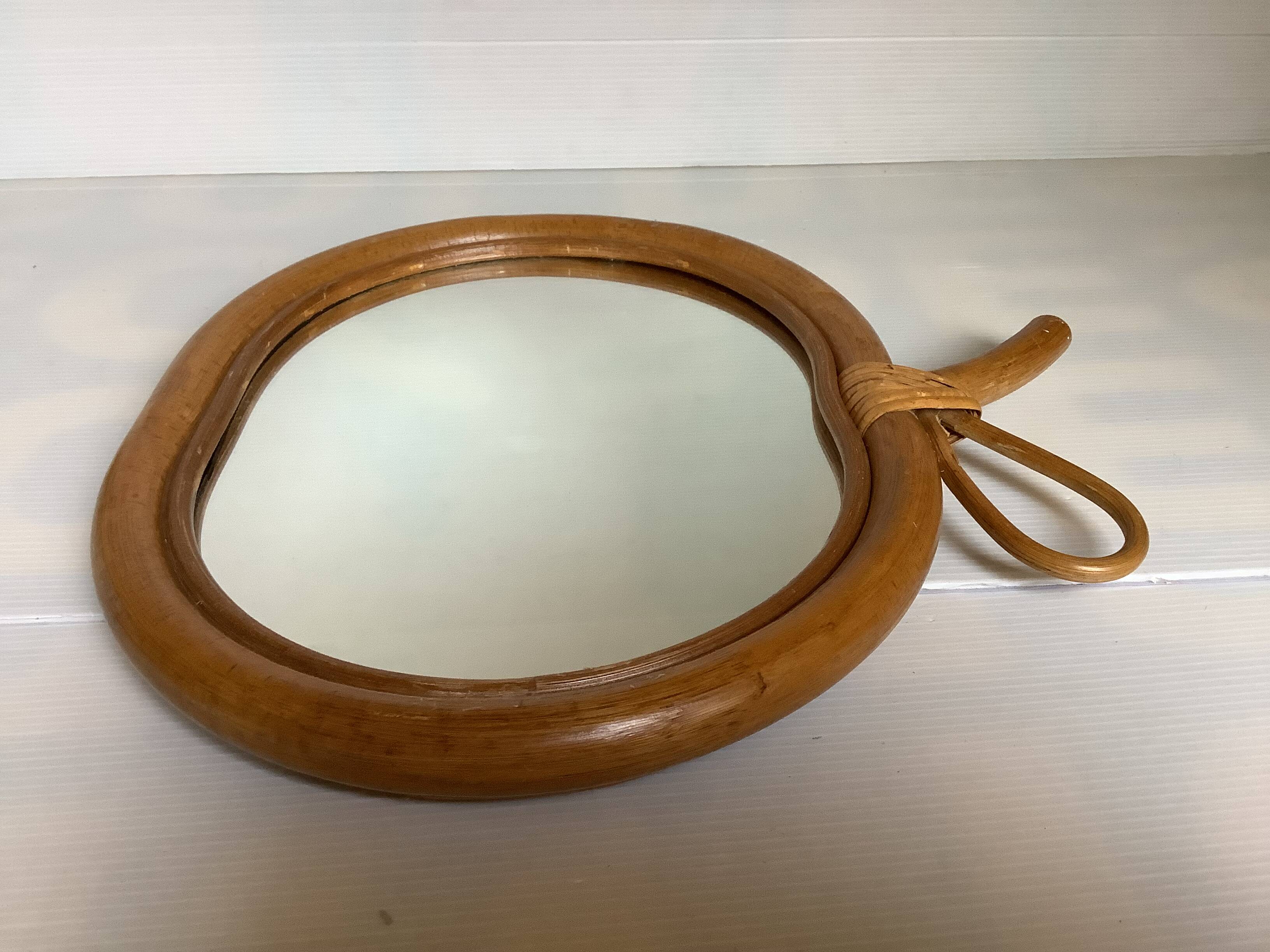 Vintage bamboo apple mirror