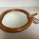 Miroir pomme vintage en bambou