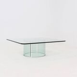 Italian Modern Glass Coffee Table by Gallotti & Radice 1970s