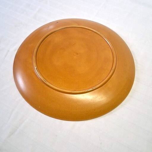 Brown ceramic oyster serving dish in good condition