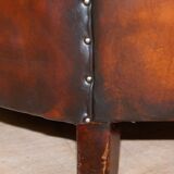 Chesterfield Regency Serpentine Sofa in Hand-Dyed Leather