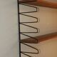 Vintage modular wall shelf in wood and metal, 1950s