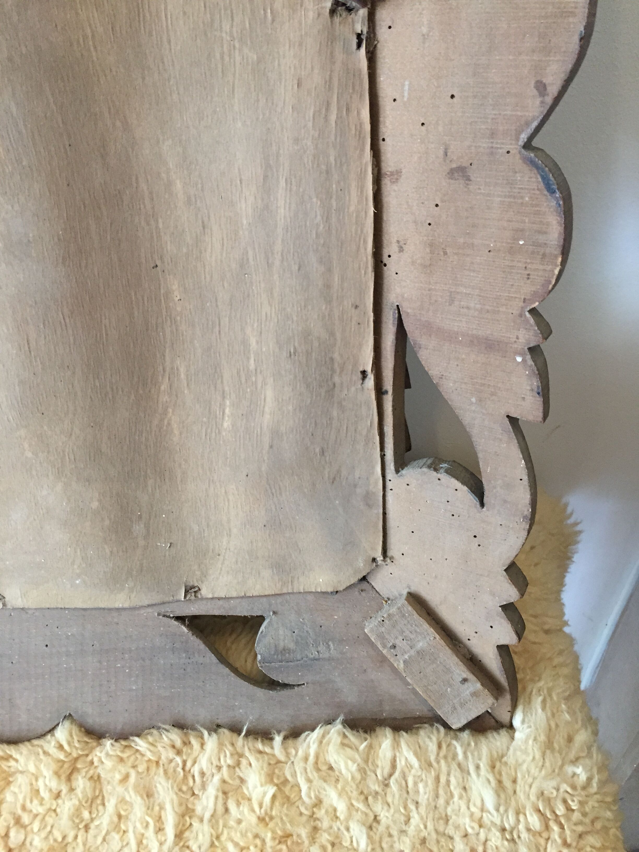 Large wooden mirror