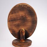 Rattan mirror to stand