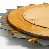 Large gilded Italian XXL Regency Sunburst Wall Mirror | diameter 93 cm