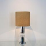 Crystal and Chrome Table Lamp by Kosta Boda