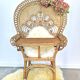 Chaise haute bébé rotin emmanuelle peacok