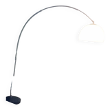 Lampadaire arc en inox brossé, années 70