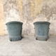 Paire de fauteuils crapaud velours bleu