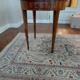 Small bouillotte table - Louis XVI style - white marble top - 3 legs
