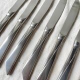 7 Couteaux vintages inox style Art déco made in France
