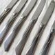 7 Vintage stainless steel Art Deco style knives made in France