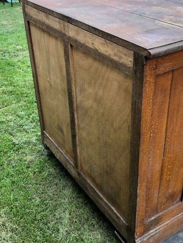 Meuble de rangement, meuble glacière vintage, meuble frigo bois et zinc, bar