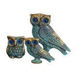 Enamelled owls