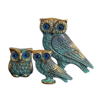 Enamelled owls