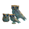 Enamelled owls