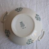 Soup bowl Saint Amand, green pattern - model 4025
