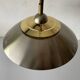 Suspended lamp in chrome and gold metal by TZ, 1970s, Germany.
