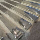 12 silver plated table knives, Christofle Atlantide model