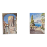 Paintings during watercolors around 1911 signed Views of Marseille